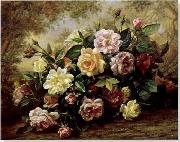 unknow artist Floral, beautiful classical still life of flowers.086 oil painting reproduction
